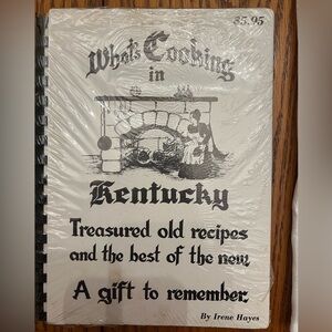 What’s Cooking in Kentucky Recipe Book - Black and White (new in plastic)